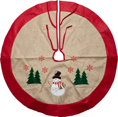 Produktbild von Christbaumdecke Schneemann Weihnachtsbaumdecke 90cm