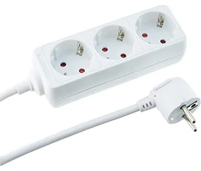 Produktbild von Kopp 128613003, 1,4 m, Drinnen, Typ F, Rot, Weiß, 3 AC-Ausgänge, 16 A