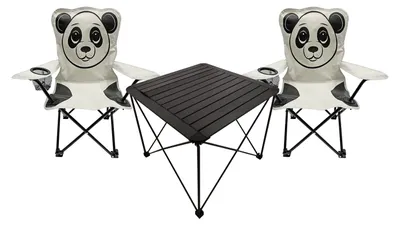 Produktbild von 3tlg Kinder Campingmöbel Set Outdoor Campingstuhl Anglerstuhl Tisch