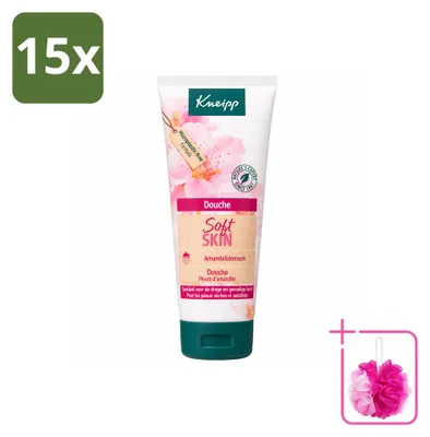 Imagen del producto de 15 unidades de gel de ducha nutritivo Kneipp con extracto de flor de almendro - 75 ml - Paquete económico