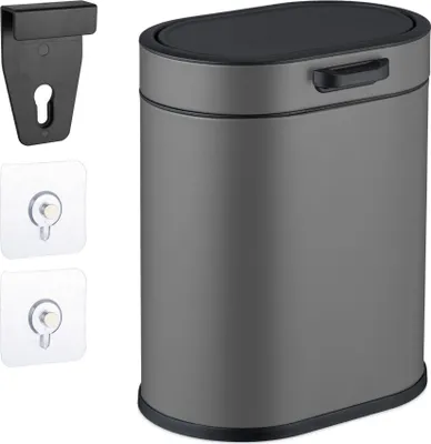 Immagine prodotto di Pattumiera sospesa da 5 litri con coperchio a pressione per cucina/bagno