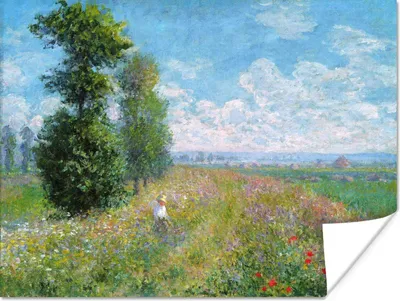 Produktbild von MuchoWow® Poster Pappeln bei Argenteuil - Gemälde von Claude Monet 160x120 cm - Foto Plakat