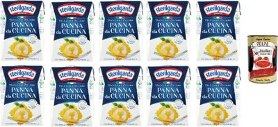 Produktbild von Sterilgarda Panna da Cucina, Italienische Kochsahne, 10 x 200 ml Packung, + Italian Gourmet polpa 400g