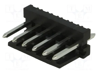Productafbeelding van 1x stopcontact, pin: 6, aansluitplaat, mannelijk, doorgaande montage (THT), 3,96 mm, MTSS156-6-C, CE156, connector