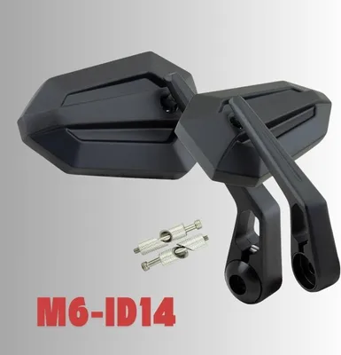 Image de Rétroviseur d'extrémité de guidon STREAM noir M6 / ID14
