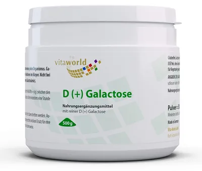 Zdjęcie produktu dla Vitaworld D(+)Galactose | 500 g | galaktoza o wysokiej czystości 99,5% | bez dodatków | produkcja enzymatyczna z laktozy