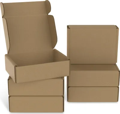Obrázok produktu pre XINZI 20x obalové krabice hnedé 15x10x4cm - skladacie krabice z vlnitej lepenky, ideálne na prepravu drobného tovaru, darčekov a dokumentov, plochá kartónová krabica