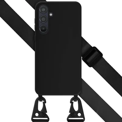 Produktbild von Selencia SilikonHülle mit abnehmbarem Band Samsung Galaxy A55 - Schwarz