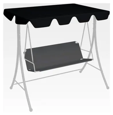 Produktbild von Ersatzdach für Hollywoodschaukel Schwarz 188/168x145/110 cm