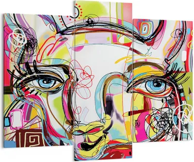 Produktbild von Bild auf Leinwand - Leinwandbild - Abstraktion modern - 130x100cm - Wand Bild - Wanddeko - Leinwanddruck - Bilder - Kunstdruck - Wanddekoration - Leinwand bilder - Wandkunst - CB130x100-4011