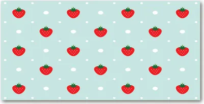 Produktbild von Tulup Glas-Bild -140x70- Wandkunst Dekorative Wand für Küche & Wohnzimmer - Essen & Getränke - Erdbeer-Icons - Rot