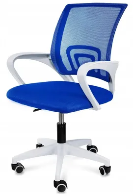 Produktbild von VENTO BLUE MESH Bürostuhl – ergonomischer Drehstuhl mit atmungsaktivem Netzrücken, Blau/Weiß, Höhenverstellbar