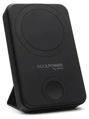 Zdjęcie produktu dla RealPower 444408, 10000 mAh, Bezprzewodowe ładowanie, Czarny