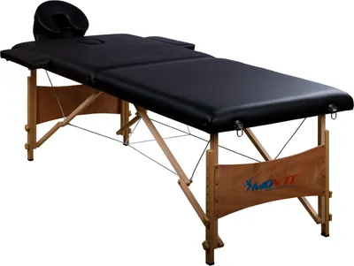 Produktbild von MOVIT Mobile Massageliege Massagetisch Massagebank inkl. Tasche, Schwarz