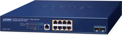 Image de PLANET 8-Port PoE+ Managed Switch MGS-6311-8P2X