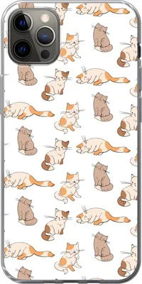 Produktbild von MuchoWow® Handyhülle Schutzhülle Hülle für Telefoonhoesje iPhone 12 Pro Max Muster - Katze - Kätzchen - Jungen - Mädchen - Kinder - Kinder Silikon Softcase Handy Hülle - Hartschale