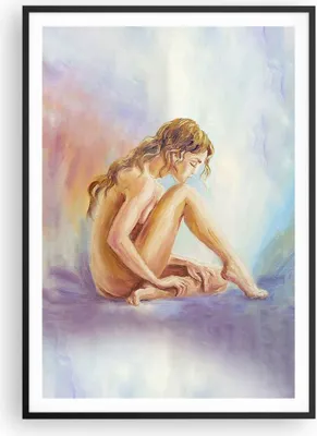 Produktbild von Gerahmtes Poster - Schwarzer Rahmen - Frau Nacktheit Abgesehen von - 70x100 cm - Wand Bild - Wanddeko - Wandbilder - Wandposter - Bilderrahmen - Bilder - Kunstdruck - Wandbild - P2BPA70x100-4174
