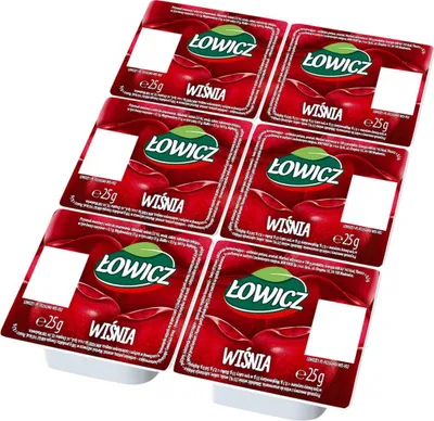 Zdjęcie produktu dla Produkt owocowy wiśnia Łowicz 6 x 25 g