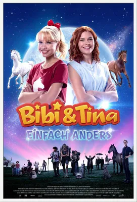 Image de Bibi & Tina - Affiche - Tout simplement différente + cadre interchangeable, Shinsuke® Maxi en plastique blanc, vitre en acrylique
