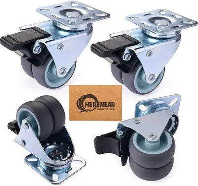 Produktbild von Famanu Möbelrollen 50 mm mit Bremse - Set von 4