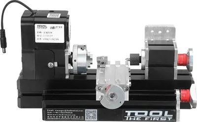 Produktbild von Mini Drehbank für Holz und Metall - Z20002M Tischdrehmaschine - CNC - 12V DC 24W - 20.000 U/min - 20 mm Ø, 135 mm Länge - 220V EU-Stecker