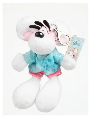 Produktbild von Diddl Plüschtier Plüsch-Schlüsselanhänger im Sommeroutfit, 15 cm