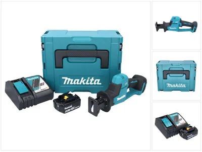 Obrázok produktu pre Makita DJR 189 RT1J Akumulátorová priamočiara píla 18 V bezkefková + 1x batéria 5,0 Ah + nabíjačka + Makpac