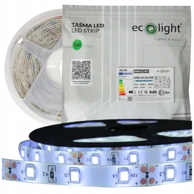 Obrázok produktu pre LED pásik, studená biela, 24 W, 6500 K, 300 x SMD3528, IP65, EC67709, rolka 5 metrov