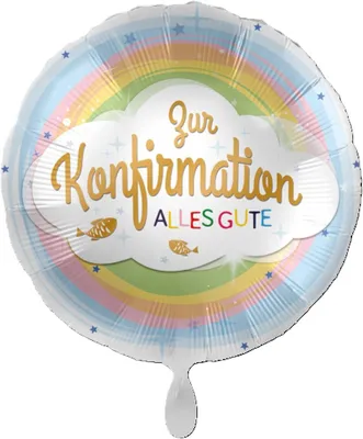 Produktbild von 18"/Ø43cm Folienballon  "Zur Konfirmation Alles Gute"