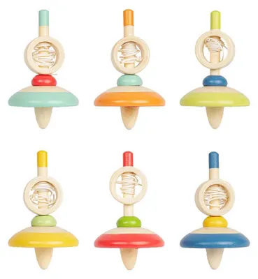 Obrázek produktu pro Bigjigs spinning top ze dřeva na tahací šňůře