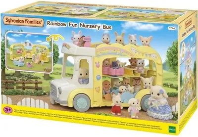 Immagine prodotto di Sylvanian Families Set autobus e cortile della scuola 5744, trasformabile in parco giochi, per 28 bambini