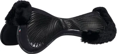 Produktbild von Acavallo Close Contact Gel & Memory Foam Halfpad Lammfell Schwarz/ Schwarz Onesize