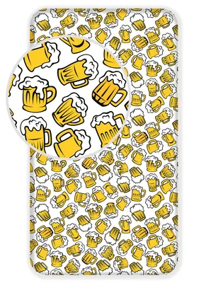 Produktbild von Bier Spannbettuch Einzel 90 x 200 cm