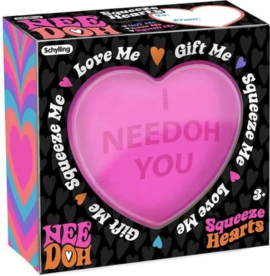Produktbild von Schylling Needoh Quetsch Herzen Stressball buntes Spielzeug