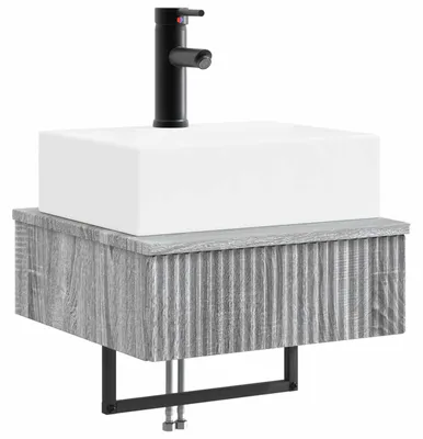 Imagen del producto de vidaXL Lavabo de pared, color gris Sonoma, 40 x 41 x 39 cm