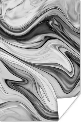 Produktbild von MuchoWow® Poster Marmor - Muster - Grau - Marmoroptik - Schwarz 80x120 cm - Papierdruck