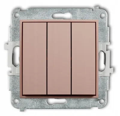 Produktbild von Karlik MINI Dreifachschalter Unterputz Rosa