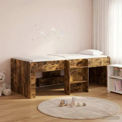 Zdjęcie produktu dla Maison Exclusive - Łóżko piętrowe dla dzieci, dąb bielony, 80 x 200 cm, płyta wiórowa