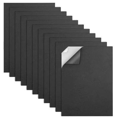 Image de Plaques de mousse adhésives - 10 pièces en mousse EVA pour travaux manuels - Noir - 22 cm x 30 cm - Épaisseur : 2 mm