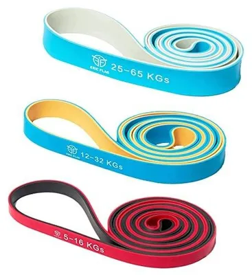 Zdjęcie produktu dla Taśmy oporowe fitness zestaw 3 sztuki do treningu siłowego pilatesu