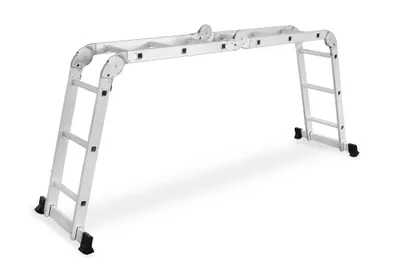 Obrázok produktu pre Drabest, viacúčelový rebrík, domáci, hliníkový, skladací rebrík, hliníkový rebrík, multifunkčný rebrík, 4x3 125 kg