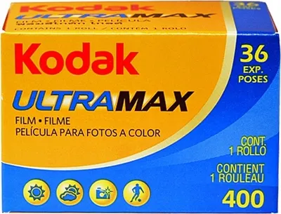 Zdjęcie produktu dla Kodak Ultra Max 400 135/36, Stany Zjednoczone, 40 mm, 60 mm, 38 mm, 28 g