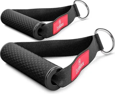 Produktbild von Unyqoos® Widerstandsband-Set – Komplettes Fitnessband-Zubehör mit 5 Widerstandsbändern, Handgriffen, Türanker & Fußriemen für Home-Workout