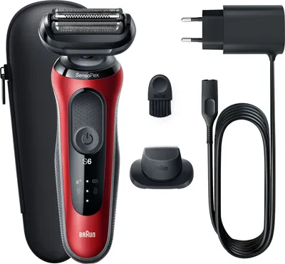 Obrázok produktu pre Braun Series 6 61-R1200s Fóliový holiaci strojček Black, Red