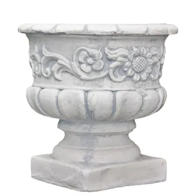 Produktbild von Schöne Amphore zum Bepflanzen, für den Garten zur Dekoration, aus Steinguss Neu Frostfest Witterungsbeständig, Blumentopf zur Gartengestaltung PO-999