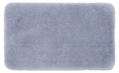 Produktbild von GÖZZE Deluxe extra weicher Hochflor Badteppich rutschfester Mikrofaser-Badvorleger Silber 70 x 120 cm