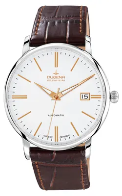 Produktbild von Dugena 7000191 Herren-Armbanduhr, Edelstahl-Gehäuse, Leder-Armband