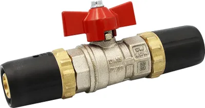 Produktbild von Pipetec Steckfitting Steck-Kugelhahn für Heizung 20x2