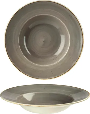 Image de CHURCHILL Stonecast Peppercorn Grey Teller tief, mit Fahne, ø : 280 mm