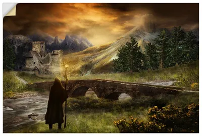 Produktbild von ARTland Wandbild, selbstklebend Der Zauberer Größe: 120x80 cm